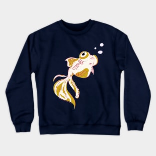 Cute Telescope Goldfish - Not Hamlet Design Crewneck Sweatshirt